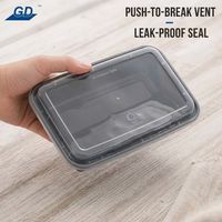 Conteneur alimentaire à emporter avec couvercle, en plastique PP transparent, jetable, pour micro-ondes, qualité alimentaire, 24 oz, vente en gros, direct usine