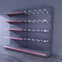 Étagères métalliques de gondole de supports d'affichage pour des supports de magasin étagères de magasin d'épicerie au détail étagères de supermarché résistantes