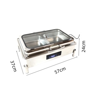 Set di Scaldavivande Elettrici di Lusso in Acciaio Inox per Hotel e Ristoranti, Capacità 9L, 440W, Design Moderno - Product Image 2