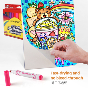 Macaron 10/12Pcs Đánh Dấu Mực Hot Bán Colour Đánh Dấu Biểu Tượng Tùy Chỉnh Graffiti Đánh Dấu Có Thể Giặt Đánh Dấu Cho Trẻ Em - Product Image 6