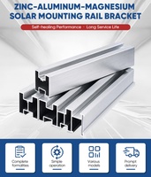 Rail de support solaire en acier ZAM, profil de montage photovoltaïque haute résistance pour projets d'énergie renouvelable