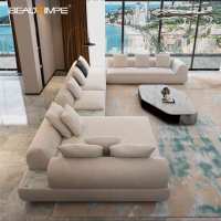 Maßgefertigte italienische Luxus-Ledersofas der Spitzenklasse Full-House-Möbel Modulare minimalistische U-förmige Sektion