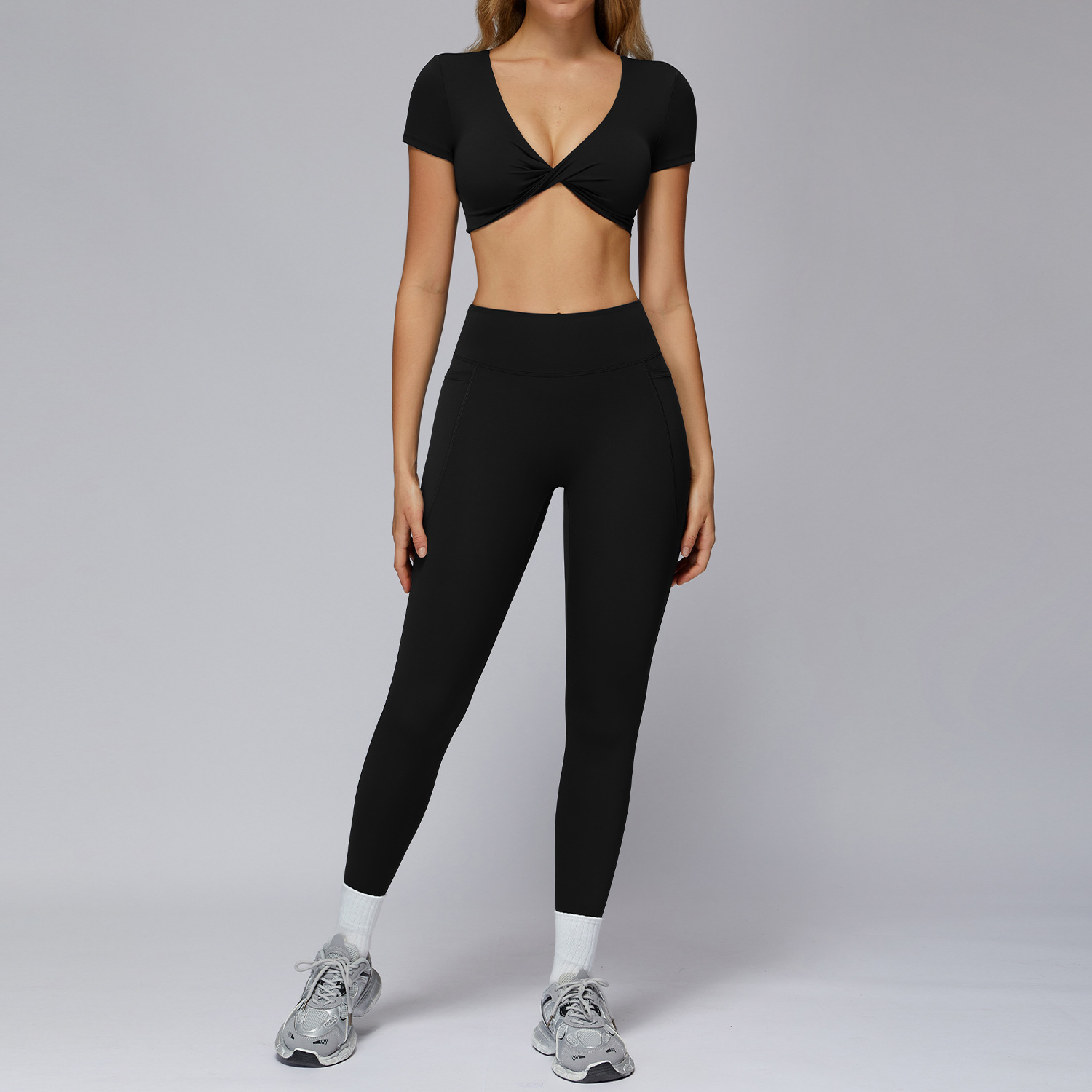3092 Short-sleeved Shirt &amp; 3092 Trousers - High-end Black