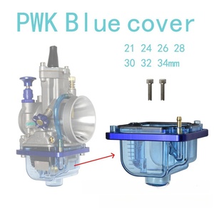 Pièces de moto : Carburateur, couvercle inférieur transparent en nylon coloré, anneau en aluminium CNC, modification du réservoir de carburant, chambre à flotteur - Product Image 4
