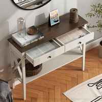 Table console en bois de qualité supérieure avec tiroirs et étagère inférieure pour entrée, table d'appoint étroite, meubles, offre OEM