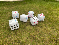 Jeu de dés géant gonflable en PVC Yatzy Set 6PC pour 3 ans et plus-TJ MARK Brand Indoor/Outdoor Use