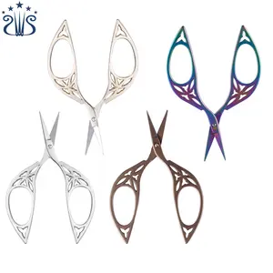 RTS Creative Vintage Leaf Scissors DIY Handicraft Embroidery Thread Snips Sewing Scissors