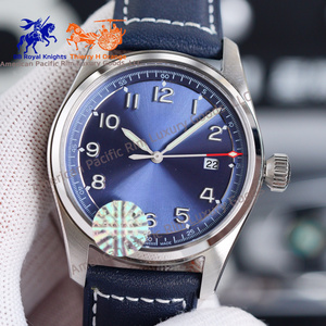 Montre-bracelet mécanique automatique avec fenêtre de date, bracelet en cuir de crocodile, verre saphir, Mots-clés du produit : Longinesing - Product Image 2