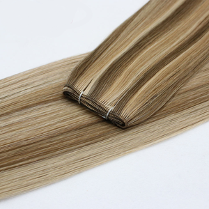 Extensiones de <span class=keywords><strong>Cabello</strong></span> Humano Ultra Finas e Invisibles Genius Weft, <span class=keywords><strong>Balayage</strong></span> Marrón con Reflejos Rubios, <span class=keywords><strong>Cabello</strong></span> Humano Remy de Doble Trama - Product Image 1