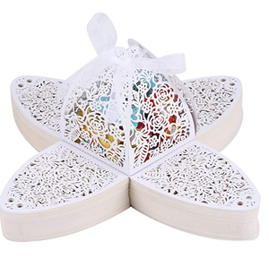 Милая лента, лазерная резка, бумажные конфеты, Свадебная коробка, подарок - Product Image 1