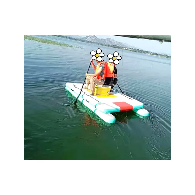 Agua Mar Lago Pesca Muelle Flotadores Inflables Muelle Flotadores con Motor para Deportes Acuáticos