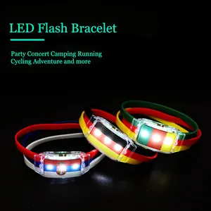 Waterproof LED Glow Country Flags Silicone Bracelet Wristband 2024 Football Match Cheering Fan Accessories LED Flag Bracelet