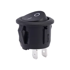 SC777 direct sale 12(4)A 250VAC on-on on-off on-off-on reset illuminated round rocker switch for coffee machine