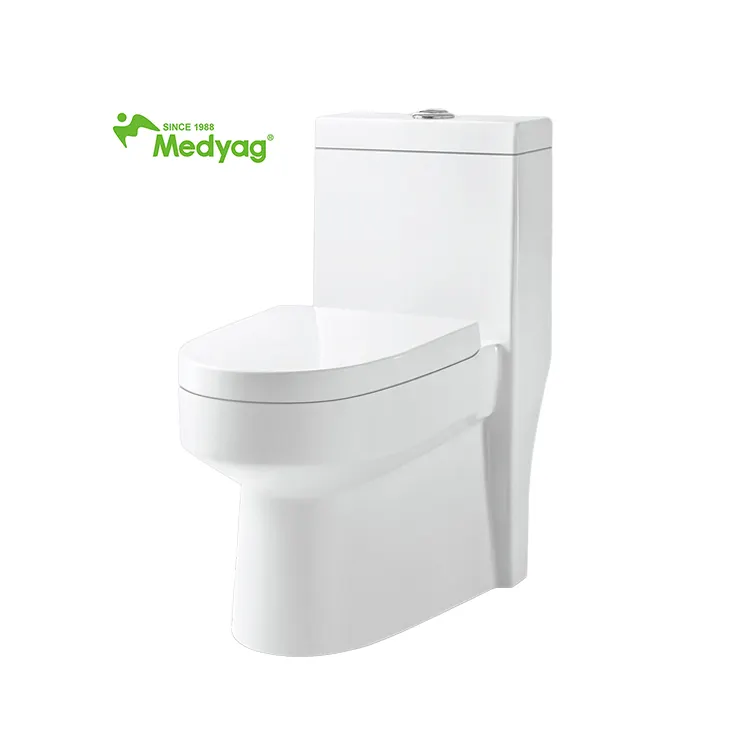 Medyag-closetaburete de cerámica s-trap 220/250/300, Inodoro de una pieza, Inodoro de doble descarga, artículos sanitarios, Inodoro