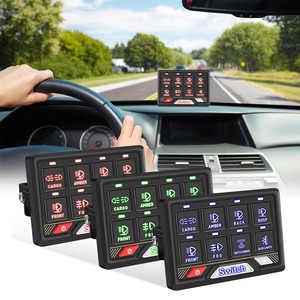Phổ 8 gang xe chuyển đổi ánh sáng bảng điều khiển <span class=keywords><strong>LED</strong></span> cảm ứng Bảng điều khiển 12V Xe dẫn ánh sáng Hộp điều khiển cho offroad ánh sáng xe - Product Image 4