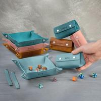Plateau roulant personnalisé en cuir PU, sac à dés et plateau de rangement pour dés de D&D, accessoires de jeu de dés pour jeux de société RPG