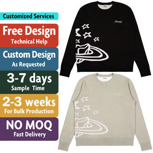 Pull pour Homme à Logo Personnalisé Motif Jacquard Col Rond Tricot d'Hiver Pull-Over Décontracté Design en Coton Tricoté pour Homme - Product Image 3