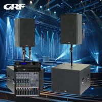 Système audio professionnel passif et actif avec haut-parleur large bande de 15 pouces et subwoofer de 18 pouces pour DJ, soirées, bars et scènes extérieures