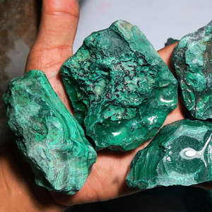 Wholesale Natural Rough Malachite <b>Crystal</b> Raw Stone Collection Display Decorative Gift for Home Decor - Product Image 5