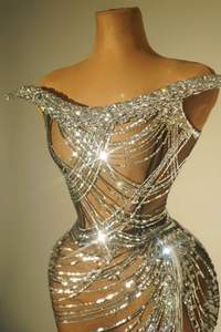 Women's Fason Clotes Crop <b>Top</b> and <b>Sequin</b> Tassel Skirt Stage Platform for Music Performance Dance Costume Adults - Product Image 3