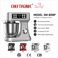 Robot pâtissier Cheftronic 6.0L avec boîtier ABS, écran tactile, programmes automatiques, balance intégrée, fonction fermentation et pétrissage pour la préparation des aliments