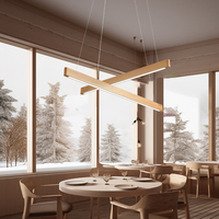 Meilleure vente de suspension nordique en bois suspendue au plafond pour hôtel salon pour restaurants