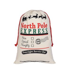 Large Drawstring <b>Christmas</b> <b>Sacks</b> Santa <b>Sacks</b> Packaging <b>Christmas</b> Canvas Bag <b>Christmas</b> Decoration Supplies - Product Image 1