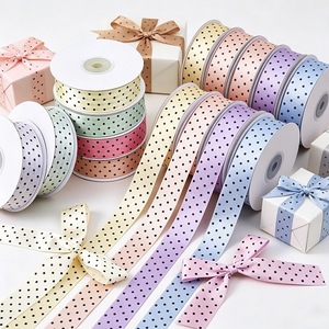 Shiny Satin Printed <b>Ribbon</b> Custom Pattern For Festive Celebration And Party Styling - Product Image 1