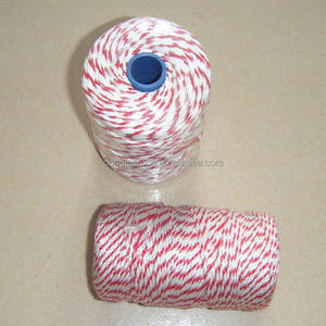 クリスマス小包の包装および包装のための赤 & 白の10mレーヨンひも - Product Image 6