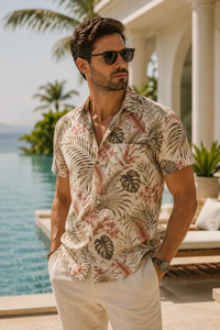 Camisa Hawaiana Personalizada para Hombre, con Estampado Digital, Manga Corta, Cuello Regular, Transpirable, Ecológica, Informal, para Verano - Product Image 5
