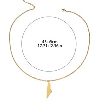 Collar de Joyería con Colgante de Acero Inoxidable con Ayatul Kursi, Mapa de Palestina, Shahada, Patrimonio Islámico, Árabe, Musulmán, Eid, Corán, Venta al por Mayor
