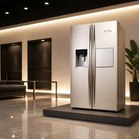 Réfrigérateur côte à côte Vestar KTN, double porte, congélateur, appareil électroménager pour la cuisine et le stockage alimentaire domestique