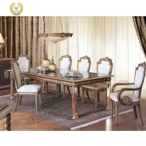Espanhola antiguidade madeira sólida sala de jantar móveis mesa e cadeira conjunto