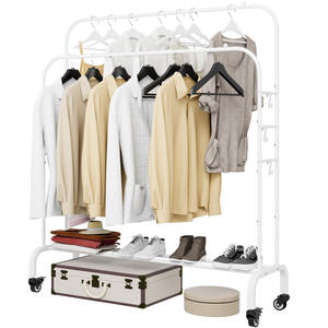 Perchero Multifuncional Metálico Móvil de Gran Venta, Soporte de Ropa de Pie, Tendedero Resistente con Gran Capacidad de Carga - Product Image 1