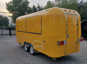 Remorque alimentaire vintage en acier inoxydable pour bar mobile et barbecue, avec certification DOT et CE - Product Image 3