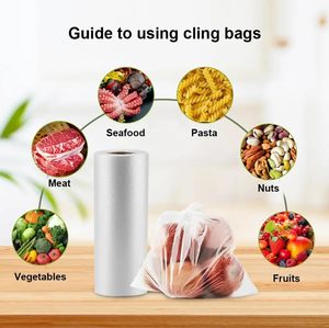 Sacs en rouleau de plastique de qualité alimentaire biodégradable HDPE emballage d'épicerie stockage vide de légumes salade sucre nouilles - Product Image 6