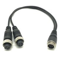 Connecteurs aviation mâle à double aviation femelle M12 G12 pour caméras MDVR de véhicule, usine d'origine avec disponibilité