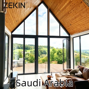 Zekin Project Engineering Customized Aluminum <b>Window</b> Tempered Glass Energy Efficient Heat Insulation Panoramic Picture <b>Window</b> - Product Image 1