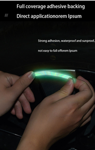 Reflectante colorido coche rueda cubo llanta raya cinta calcomanía luminosa pegatina <span class=keywords><strong>para</strong></span> <span class=keywords><strong>bicicleta</strong></span> Auto Coche - Product Image 5