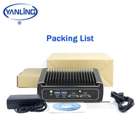 Mini fournisseur de PC sans ventilateur Core I7 de 8e génération-8550U Quad Core avec 6 * USB 1 * SIM 2 * COM(RS485/232) Support Minipc Win 10/lunix
