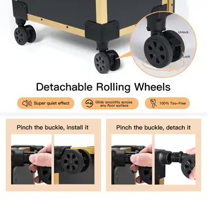 <span class=keywords><strong>OBOX</strong></span> OEM/ODM Bureau de manucure et table à ongles en cuir PU et métal de qualité supérieure, moderne/classique, pour utilisation en salon de beauté - Product Image 4