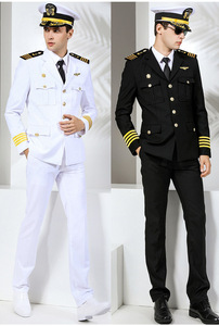 Uniforme d'Officier de la Marine Marchande Royal Blanc avec Insigne, Tenue de Chef Commandant Unisexe pour la <span class=keywords><strong>Garde</strong></span> - Product Image 4