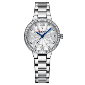 Montre Curren 9085 pour femmes, élégante, mini, à quartz, avec diamants, étanche, en acier inoxydable, mode, sport, affaires, Relogio - Product Image 1
