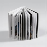 Impression de brochures d'entreprise modernes personnalisées, impression offset, plastification, couleur CMYK, carton/carton duplex, tailles personnalisées, pliées