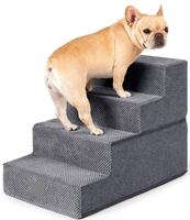 Escalier pliable portable en mousse à mémoire de forme, fabriqué par OEM, avec fond antidérapant, pour camping, matelas, invités, animaux de compagnie