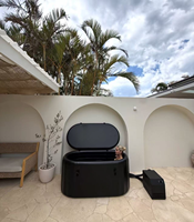 Baignoire à glace gonflable portable en PVC avec technologie Drop Stitch pour intérieur et extérieur, avec refroidisseur, pour la récupération sportive, la relaxation musculaire et les bains froids