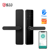 Cerradura Inteligente con Huella Dactilar SJJ TTLock, Aplicación Tuya Opcional, Teclado Táctil, Tarjeta IC RFID, Entrada sin Llave para Hotel/Apartamento