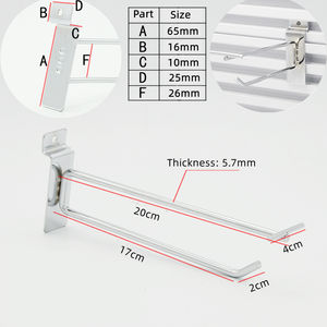 Support d'affichage en carton avec crochets de suspension, crochets métalliques double ligne en acier au carbone chromé pour étiquettes de prix de ceintures - Product Image 3