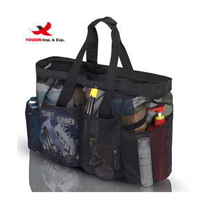 Black Mesh <b>Beach</b> <b>Bag</b> <b>Large</b> Toy <b>Bag</b> Sand-Proof Lightweight Portable Shoulder Handbag <b>Beach</b> Tote <b>Bag</b> - Product Image 1