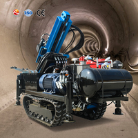 Foreuse DTH sur chenilles compacte pour l'ancrage, idéale pour la protection des pentes routières et l'ancrage de tunnels